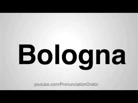 bologna pronunciation